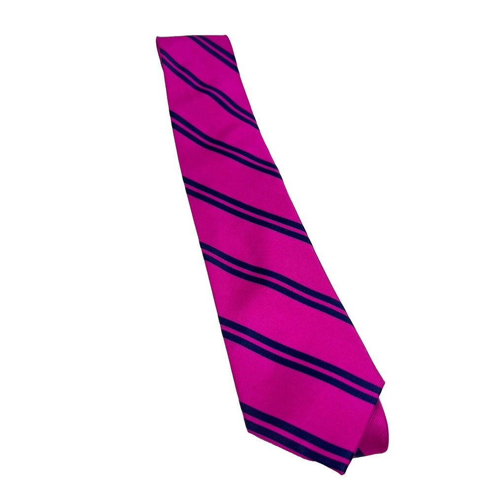 U. S. Polo Assn. Silk Men's Tie Striped Pink and Blue
